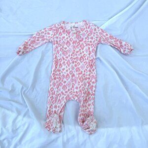 Caden Lane Pink Cheetah Bamboo Onesie- LIKE NEW